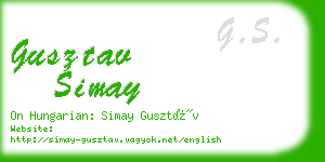 gusztav simay business card